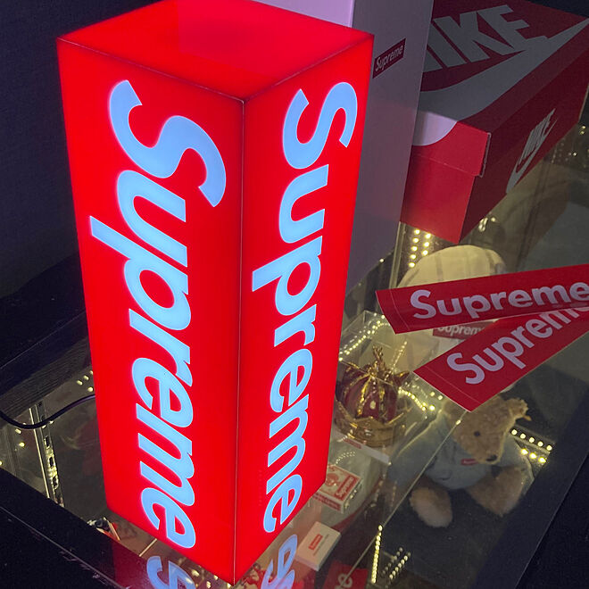 Supreme シュプリーム 照明 23AW  Box Logo Lamp ボックスロゴ ランプ レッド系【極上美品】その他