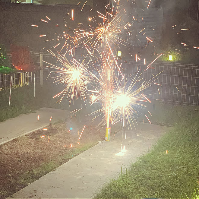 芝生の庭 花火 見てくださってありがとうございます 一軒家 いつもいいねありがとうございます などのインテリア実例 21 09 19 18 35 Roomclip ルームクリップ