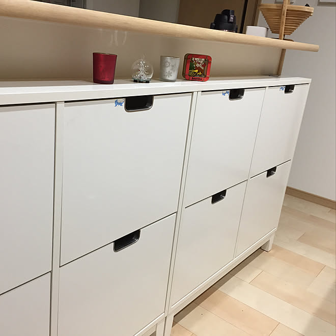 【送料込】IKEA STALL　ステル　シューズボックス　薄型 STÄLL ステル シューズボックス2段×2, ホワイト, 96x17x90 cm - IKEA