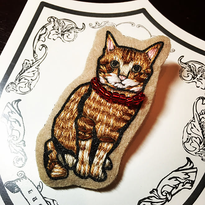 ねこ/ネコ/刺繍/ハンドメイド/アクセサリー...などのインテリア実例 - 2017-11-19 09:30:07