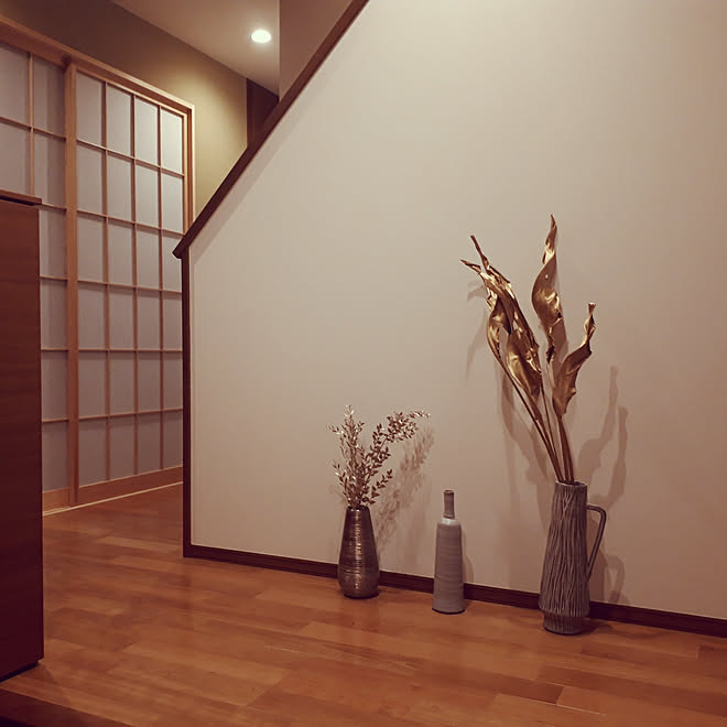 玄関 入り口 ドライフラワー フラワーベース 花瓶 フランフラン などのインテリア実例 17 09 14 17 06 39 Roomclip ルームクリップ