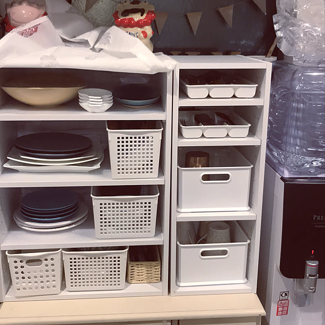 食器棚 カラーボックス セリア 100均 ニトリ などのインテリア実例 19 04 05 19 53 49 Roomclip ルームクリップ