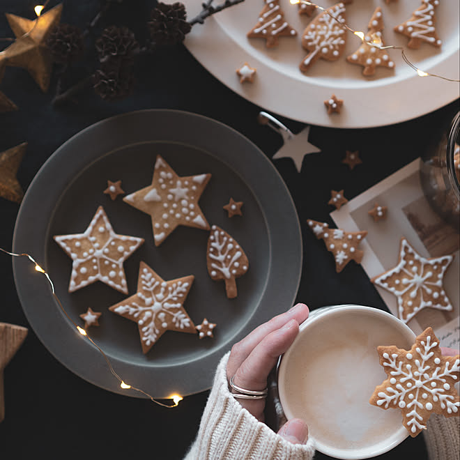 Coffee Time 手作りおやつ メープルクッキー アイシングクッキー クリスマスクッキー などのインテリア実例 22 12 13 07 59 09 Roomclip ルームクリップ