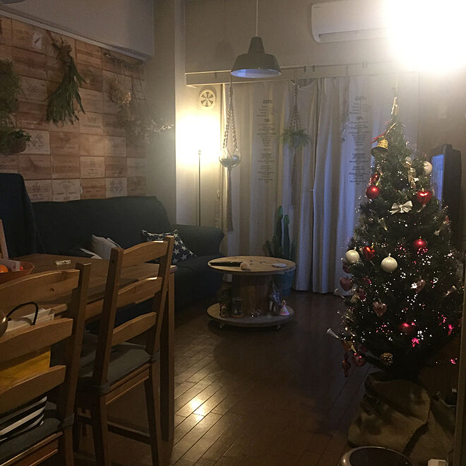 リビング/IKEA/クリスマスツリー/観葉植物/NO GREEN NO LIFE...などのインテリア実例 - 2017-11-12 22:51:48