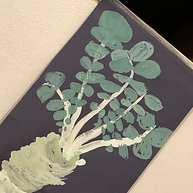 リビング 水墨画 絵 わさび 大根 などのインテリア実例 22 08 26 52 35 Roomclip ルームクリップ