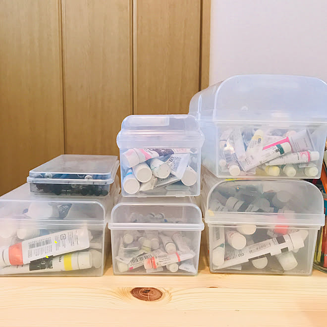 100均 画材収納 画材 机 絵の具 などのインテリア実例 19 12 21 13 22 37 Roomclip ルームクリップ