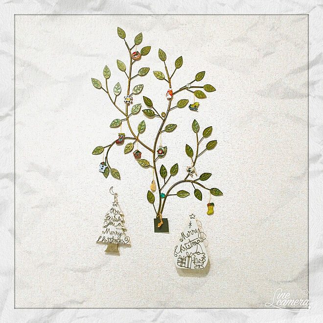 壁/天井/クリスマスツリー/木とワイヤーで手作り/クリスマス雑貨/壁掛けタイプ...などのインテリア実例 - 2021-12-13 12:39:55