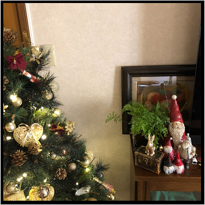 サンタさん/クリスマスツリー/ていねいに暮らす/好きな物に囲まれて/灯りのある暮らし...などのインテリア実例 - 2020-10-31 16:08:11