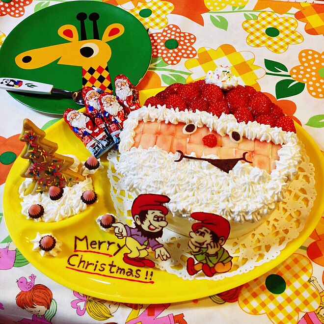 メリークリスマス☆/クリスマスケーキ/棚のインテリア実例 - 2015-12-25 18:19:29