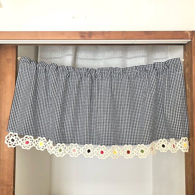 手編みカフェカーテン ハンドメイド おとさ