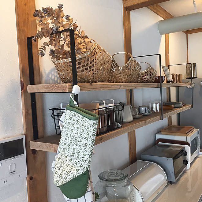 アイアンラック ハンドメイド 足場板 キッチンラック