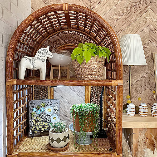 アーチ型 籐 ラタン 棚 インテリア 昭和レトロ 飾り棚 アーチ型 籐 ラタン 棚 インテリア 昭和レトロ 飾り棚 【公式通販】