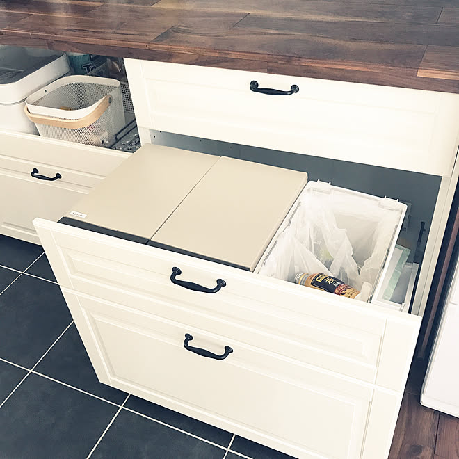 キッチン Ikea ダストボックス ゴミ箱 Ikeaキッチン などのインテリア実例 17 09 15 13 44 Roomclip ルームクリップ