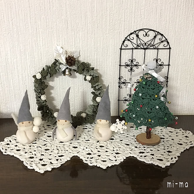 壁/天井/雪だるま/aarikka/編み編みXmasリース/編み編みXmasツリー...などのインテリア実例 - 2018-11-12 11:39:04