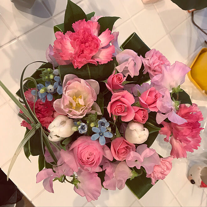 キッチン/花のある暮らし/かわいい♡/ピンクのインテリア実例 - 2019-02-25 20:07:15
