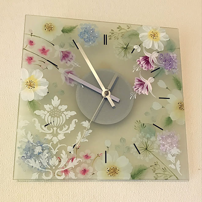 送料無料・名入れ彫刻 トールペイント 壁掛け時計 - その他