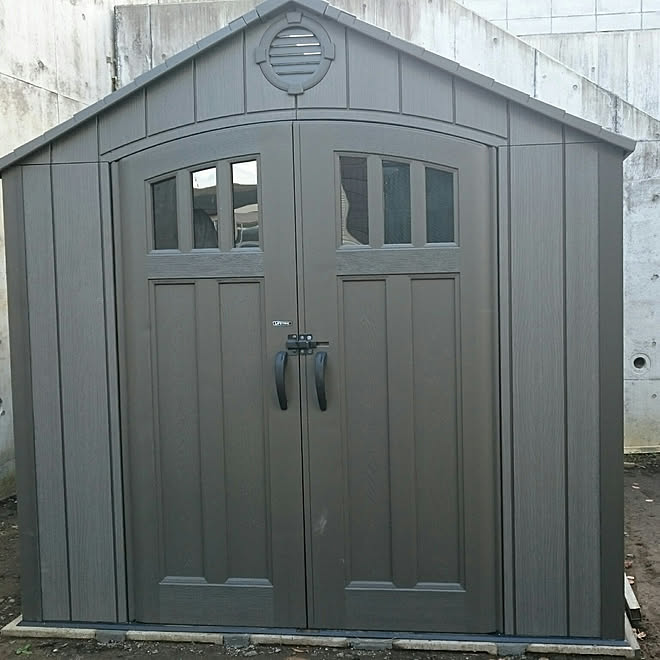 玄関 入り口 Diy 素敵な庭づくり コストコ物置 素敵な庭にしたい などのインテリア実例 17 11 17 14 19 42 Roomclip ルームクリップ