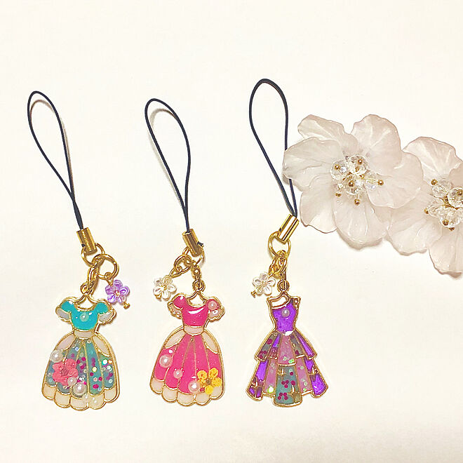 可愛い ドレス キーホルダーハンドメイド キーホルダー ストラップ などのインテリア実例 05 29 18 52 39 Roomclip ルームクリップ