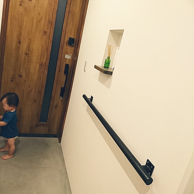 玄関 入り口 土間 手すり アイアンのインテリア実例 18 09 25 21 56 43 Roomclip ルームクリップ