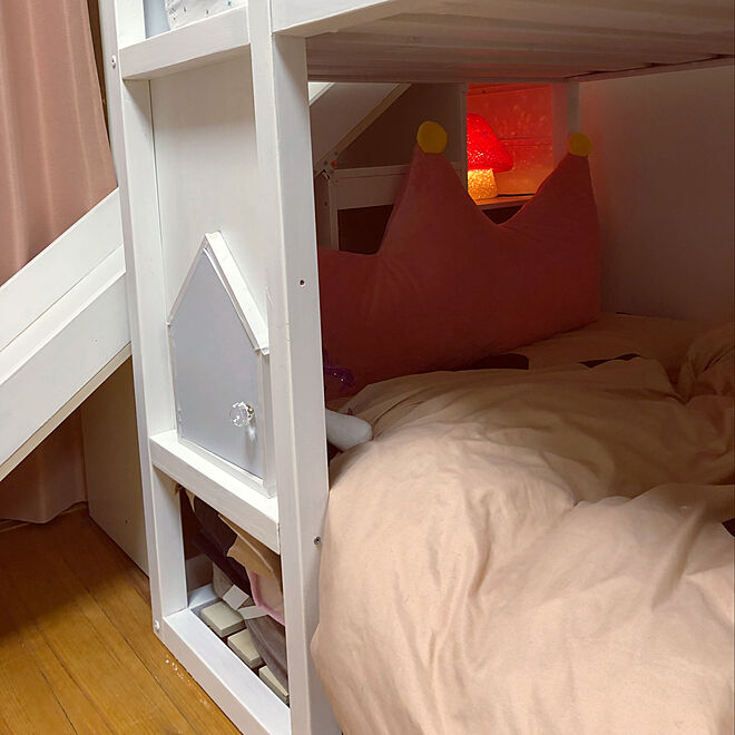 二段ベッド の下/castle/滑り台DIY/IKEA TROFAST/IKEA hack...などのインテリア実例 - 2019-02-23  22:32:04 ｜ RoomClip（ルームクリップ）