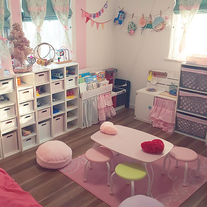 部屋全体 女の子の部屋 おもちゃ収納 ピンクインテリアのインテリア実例 19 08 04 17 26 21 Roomclip ルームクリップ