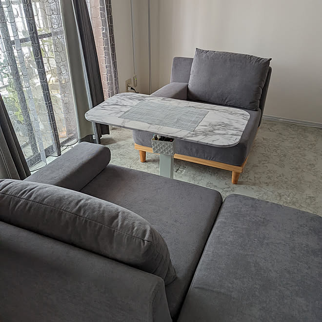 リビング/グレーインテリア/ソファー/ｓｏｒｏｉのインテリア実例