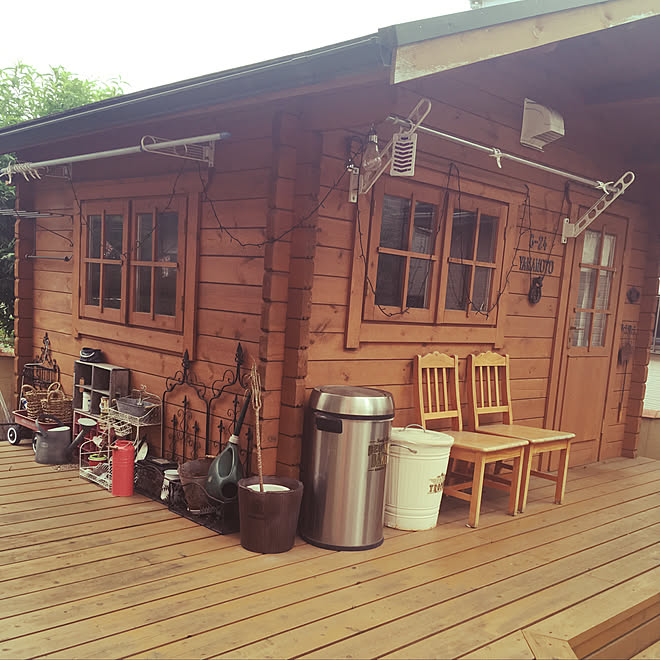 ウッドデッキ コメントありがとうございます デッキdiy ジョイフル本田で購入 いいね コメント 嬉しいです などのインテリア実例 18 06 23 08 27 06 Roomclip ルームクリップ