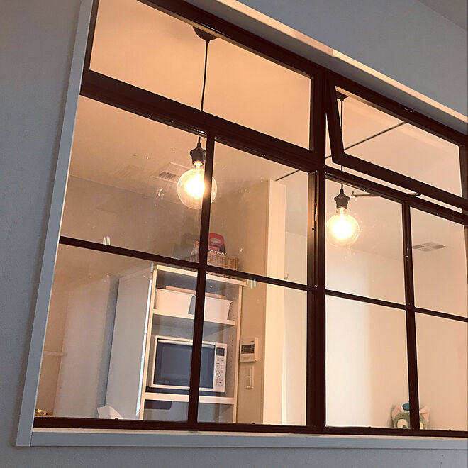 キッチン/ペンダントライト/IKEA/室内窓/ドロッグリ...などのインテリア実例 - 2019-03-17 08:52:55