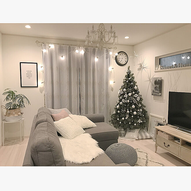 リビング/IKEA/クリスマスツリー/ホワイトが好き/建売住宅...などのインテリア実例 - 2017-12-10 19:05:17