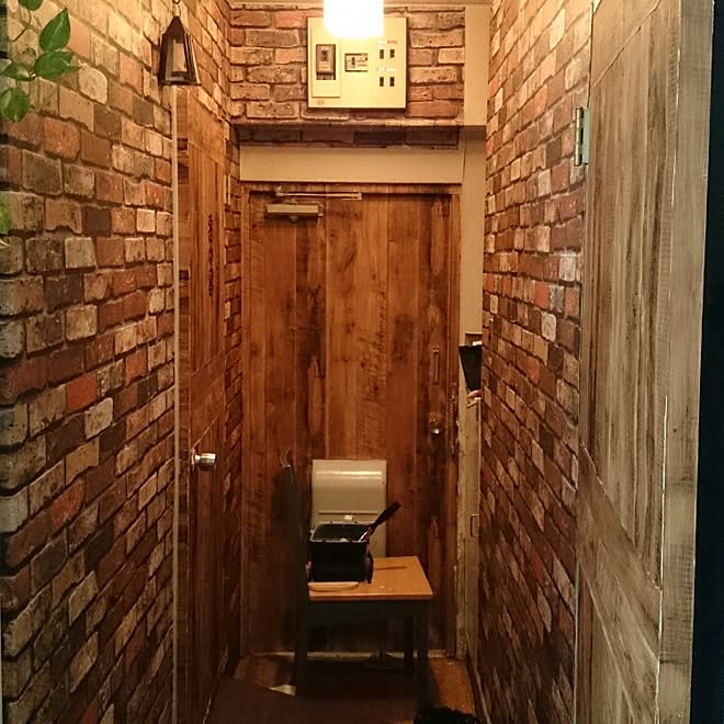 玄関/入り口/DIY/壁紙のインテリア実例 - 2015-11-07 18:46:54