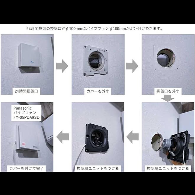 100%安い 4個セット パナソニック パイプファン FY-08PDA9SD 24時間