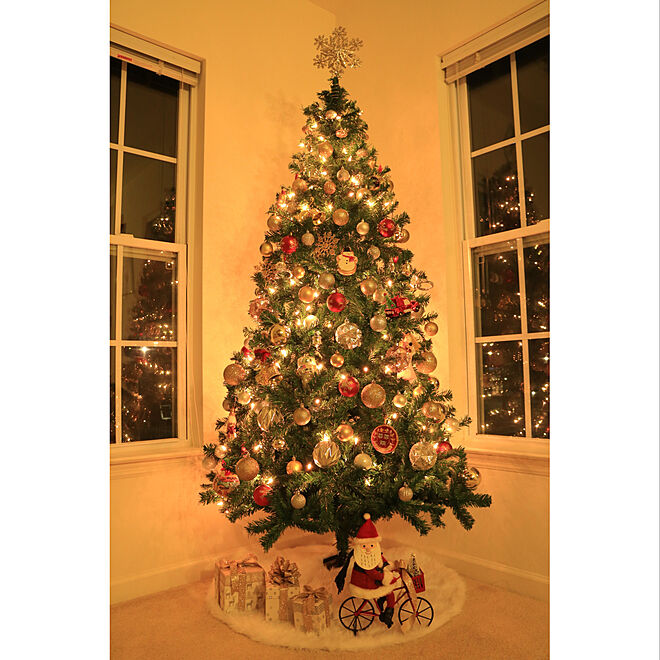クリスマスツリー/サンタクロース/クリスマスインテリア/クリスマスツリー180cm/ツリースカート...などのインテリア実例 - 2019-12-25 12:28:36