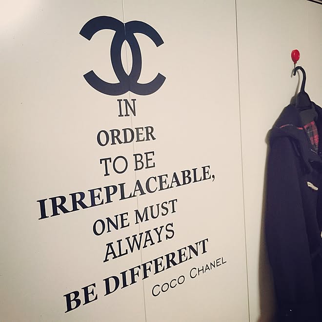 Wall sticker/ウォールステッカー/CHANEL/クローゼットの扉/closet...などのインテリア実例 - 2015-04-09 21:38:53