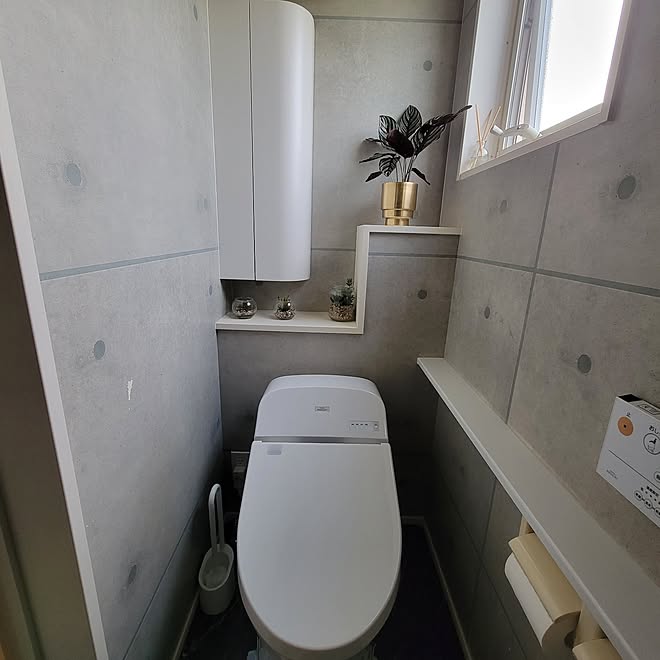 バス/トイレ/打ちっぱなし風クロス/トイレの壁/シックモダン/居酒屋風...などのインテリア実例 - 2023-04-18 17:25:05