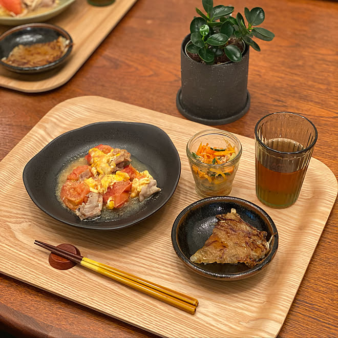 節約生活/観葉植物/食器/おうちごはん/晩ご飯...などのインテリア実例 - 2021-07-09 20:30:33