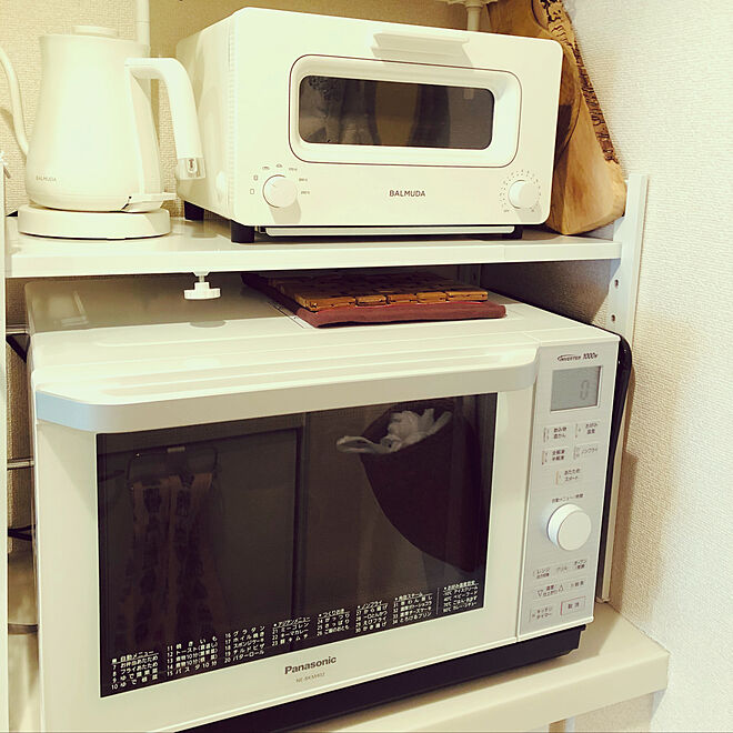 オーブンレンジ/BALMUDA The Pot/BALMUDA The Toaster/白いキッチン/キッチンのインテリア実例 - 2020-02-15 11:47:20