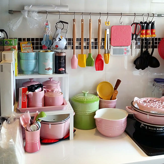 キッチン/LE CREUSET/LE CREUSET.｡.:✽・ﾟ/Pinkのインテリア実例 - 2018-05-28 17:35:42