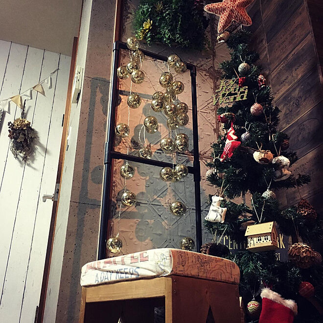 クリスマスツリー/クリスマス/いいね&フォローありがとうございます☆/☆コンクリートジャングル化計画☆/Instagram→kenko1126...などのインテリア実例 - 2019-12-16 21:34:19