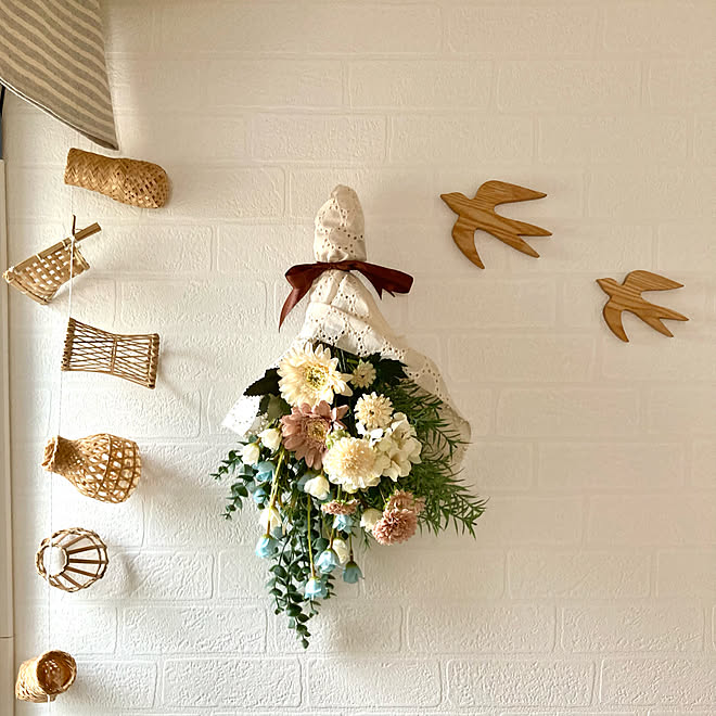 プチプラインテリア セリア ダイソー フェイクグリーン 造花 などのインテリア実例 22 06 14 09 52 42 Roomclip ルームクリップ