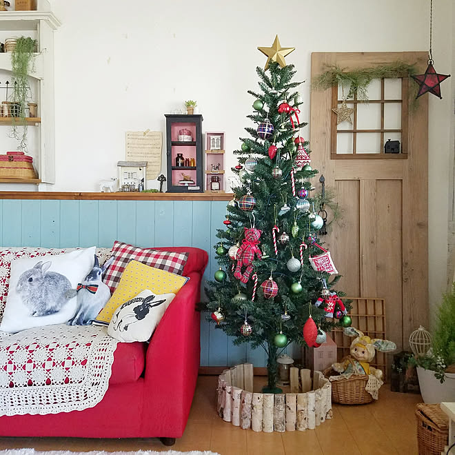 リビング ニトリ クリスマス おうち時間 クリスマスコーディネート などのインテリア実例 10 07 14 27 46 Roomclip ルームクリップ