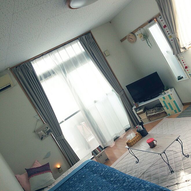 一人暮らし/ベッド夏バージョン/アロマオイル/グレープフルーツの香り/部屋全体...などのインテリア実例 - 2016-07-20 16:56:48