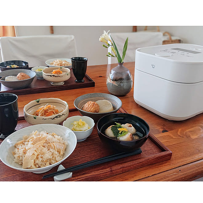 和食器/炊き込みご飯/おうち時間/象印/家電...などのインテリア実例 20210404 141624 | RoomClip(ルームクリップ) 和食器/炊き込みご飯/おうち時間/象印/家電...などのインテリア実例 20210404 141624 | RoomClip(ルームクリップ)