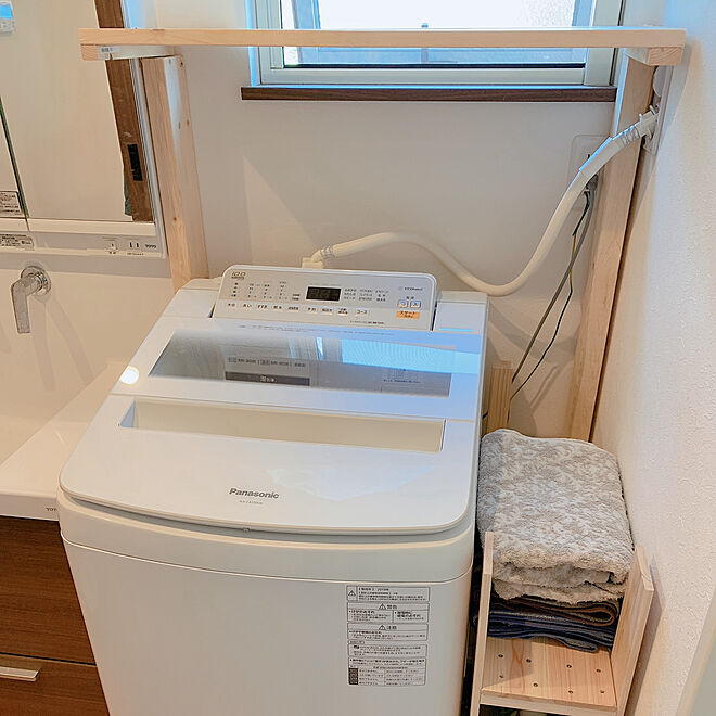 洗濯機棚/平屋暮らし/収納DIY /DIY/カフェ風...などのインテリア実例 - 2019-07-31 23:23:33