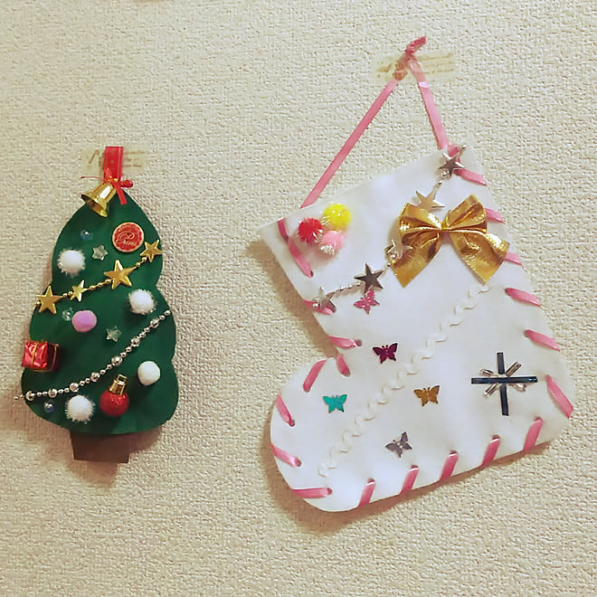 壁/天井/いつもいいねやコメありがとうございます♡/子供達の作品/メリークリスマス☆/クリスマス2017...などのインテリア実例 - 2017-12-23 20:19:24