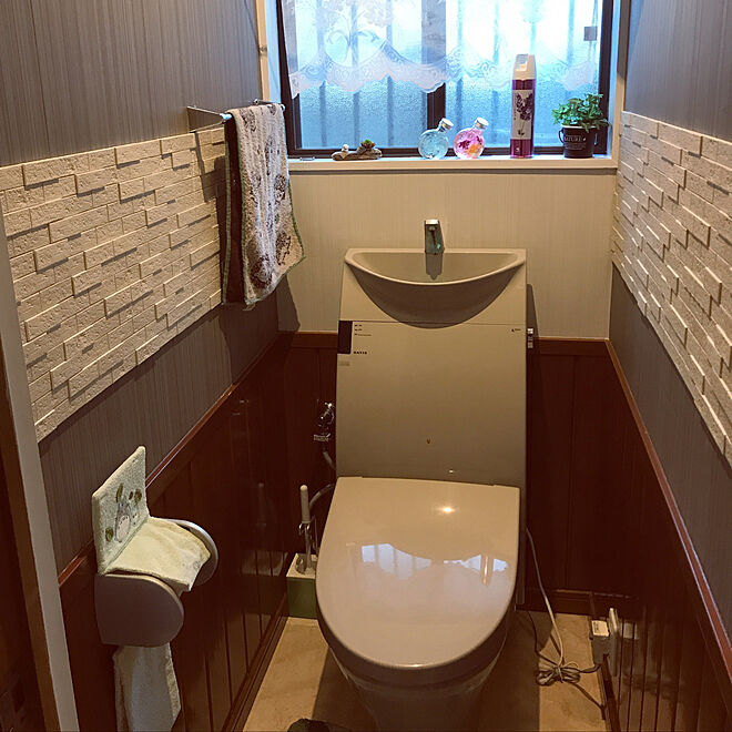 エコカラットDIY/モノトーン/DIY/壁紙/バス/トイレのインテリア実例 20190309 1805
