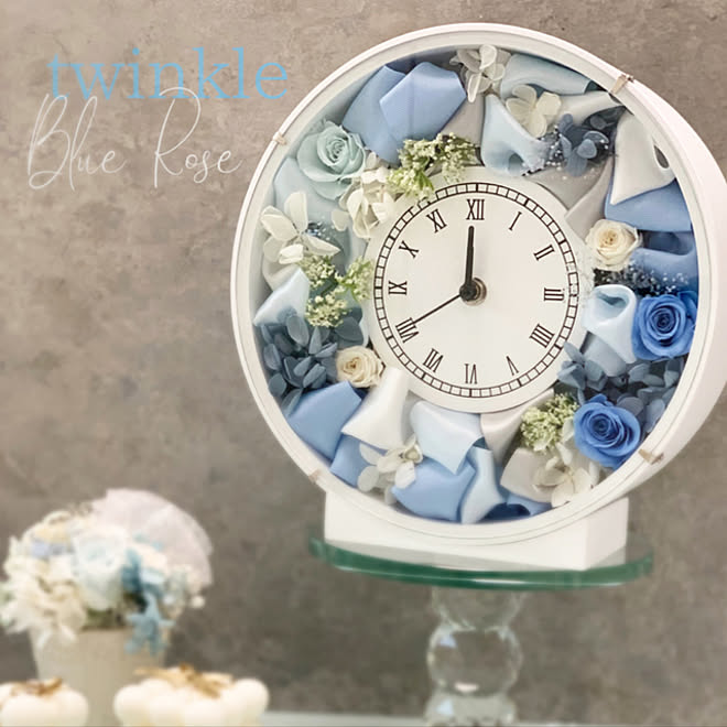 リボン時計 花時計 お花のある暮らし ハンドメイド Diy などのインテリア実例 22 03 22 22 04 09 Roomclip ルームクリップ