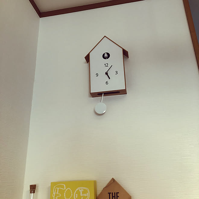 時計 壁掛け時計 はと時計 シンプルな暮らし 無印良品のある暮らし などのインテリア実例 05 07 17 10 23 Roomclip ルームクリップ
