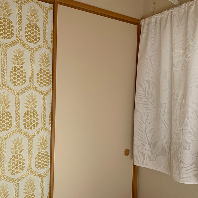リメイク ふすまに壁紙 ふすまリメイク 和室 ハワイアンインテリア などのインテリア実例 11 23 23 04 Roomclip ルームクリップ