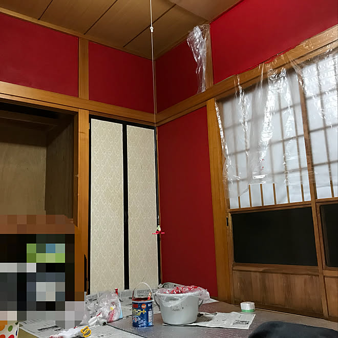 砂壁 ペンキ塗り 和室 Diy 和室改造 などのインテリア実例 19 08 19 22 14 34 Roomclip ルームクリップ