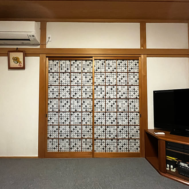 障子に布 障子リメイク ブログに詳細あります のインテリア実例 21 11 19 09 13 19 Roomclip ルームクリップ